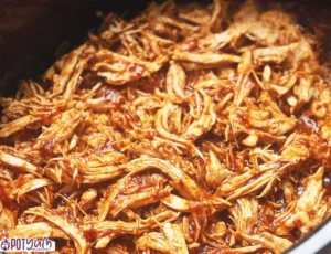 slow cooker BBQ chicken in crockpot