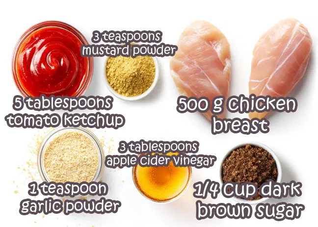 Ingredients for Slow Cooker BBQ Chicken