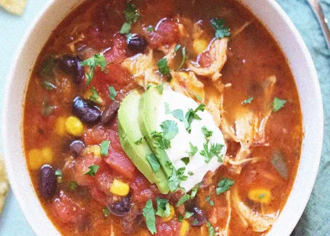 2- Slow Cooker Chicken Taco Soup recipe