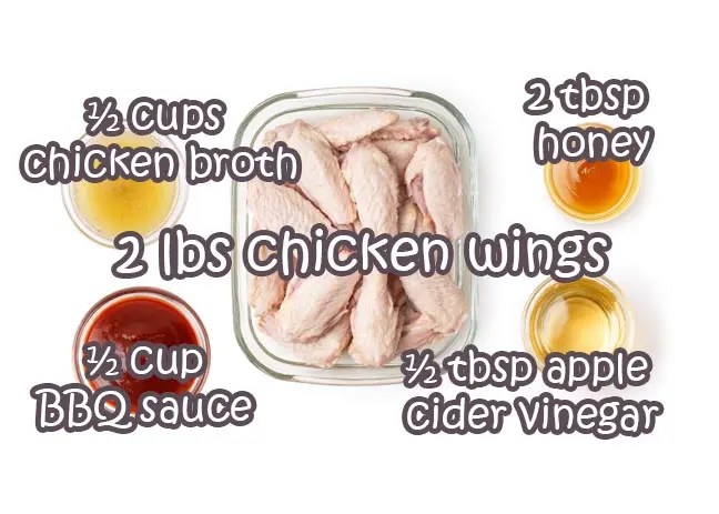 Ingredients for Slow Cooker Chicken Wings