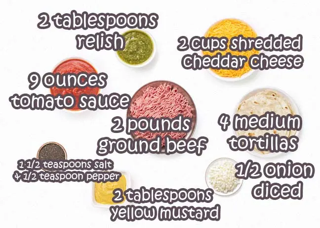 Ingredients for Slow Cooker Cheeseburger Casserole