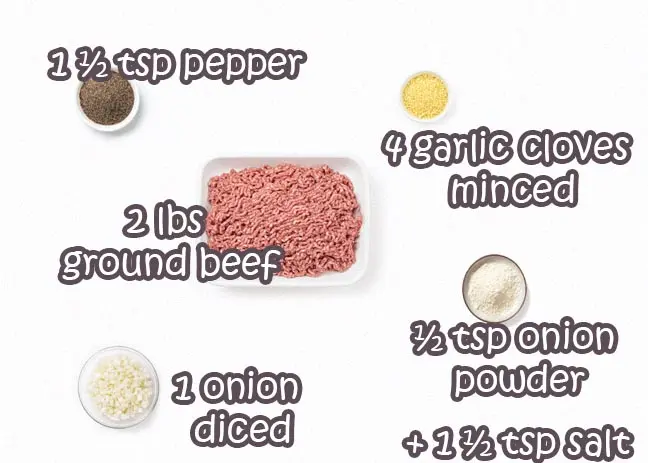 Ingredients for Slow Cooker Ground Beef