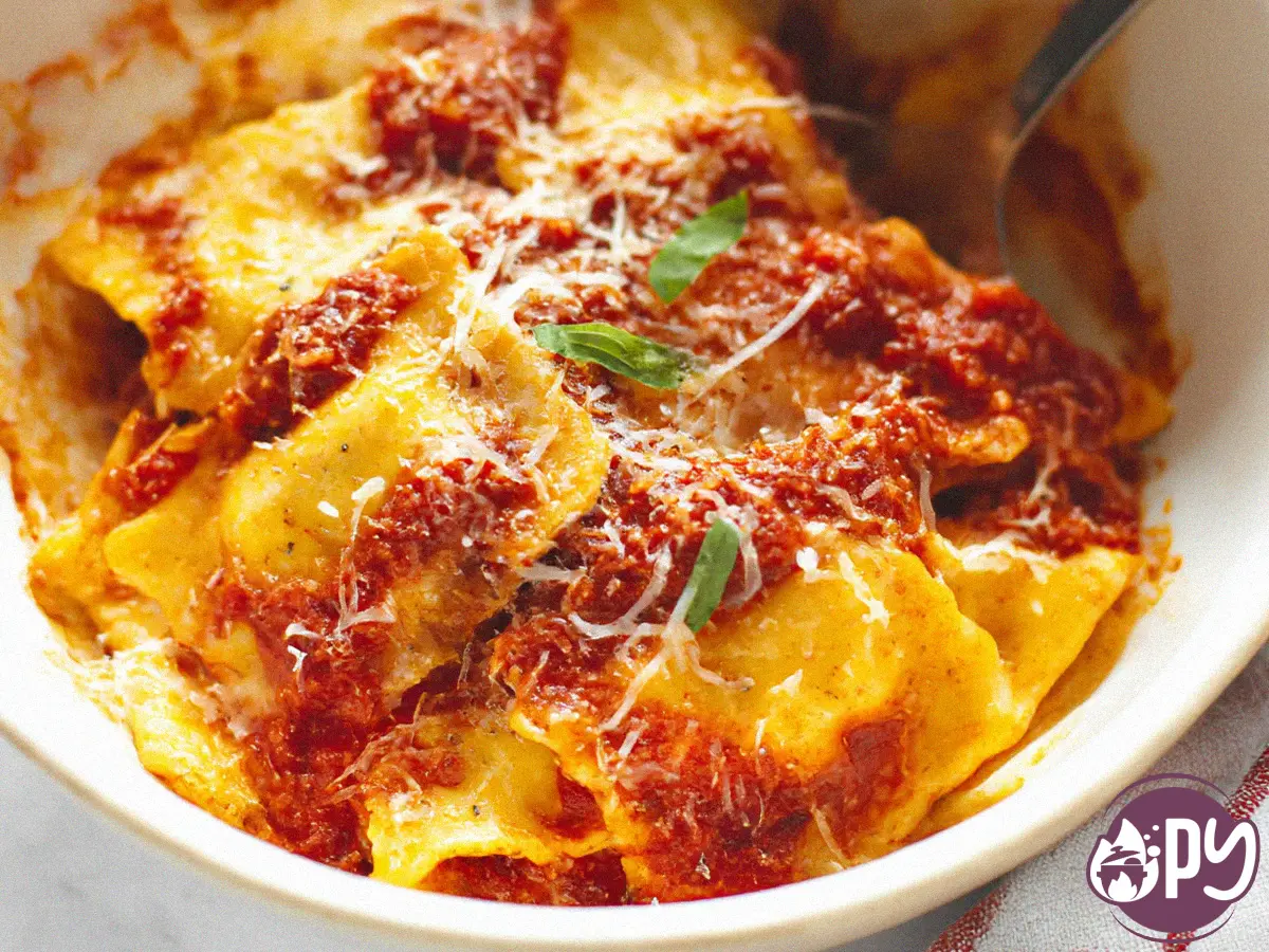 cheesy ravioli slow cooker lasagna