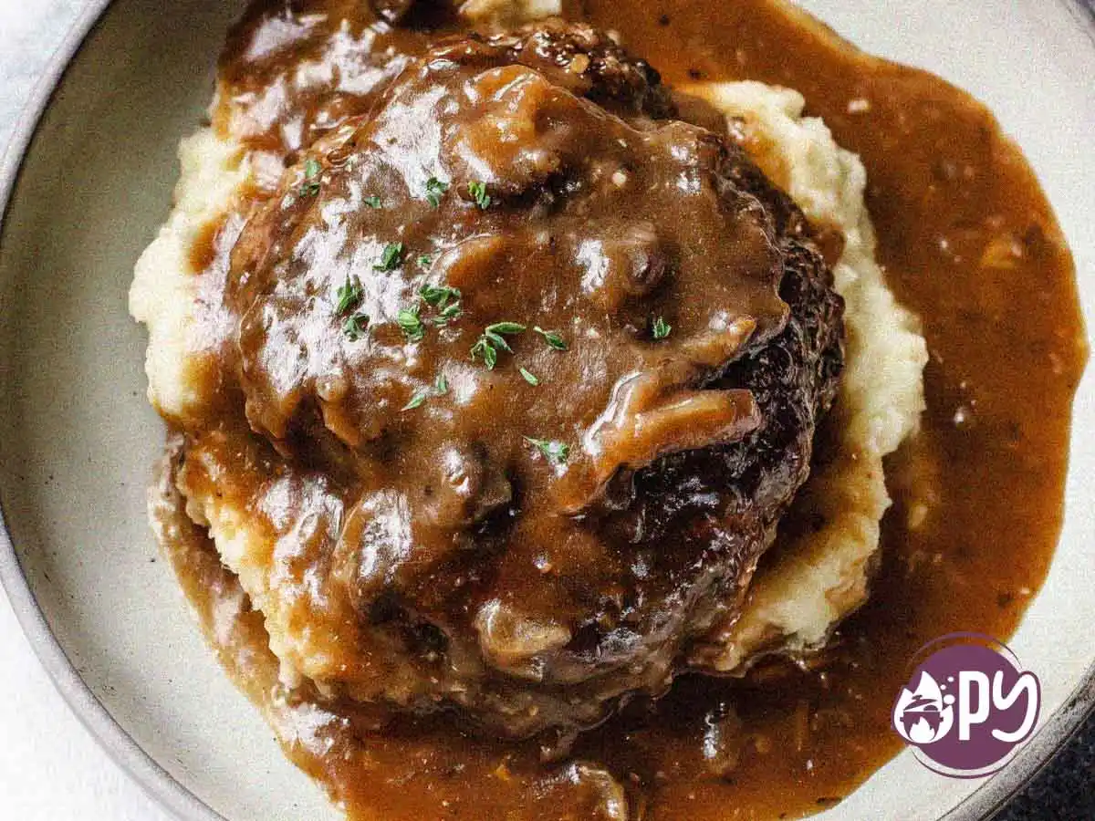 slow cooker Salisbury steak with gravy