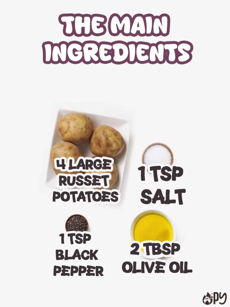 ingradients for Perfect Slow Cooker Baked Potatoes
