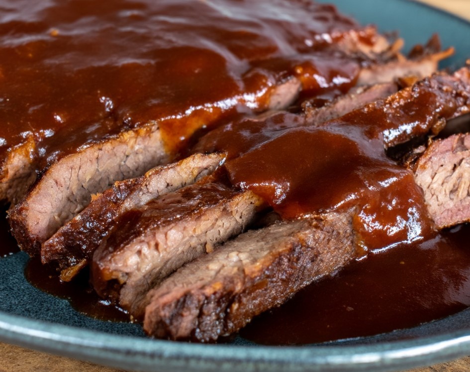 Slow Cooker Brisket with BBQ Sauce