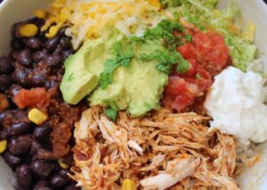 Slow Cooker (Crockpot) Chicken Burrito Bowl