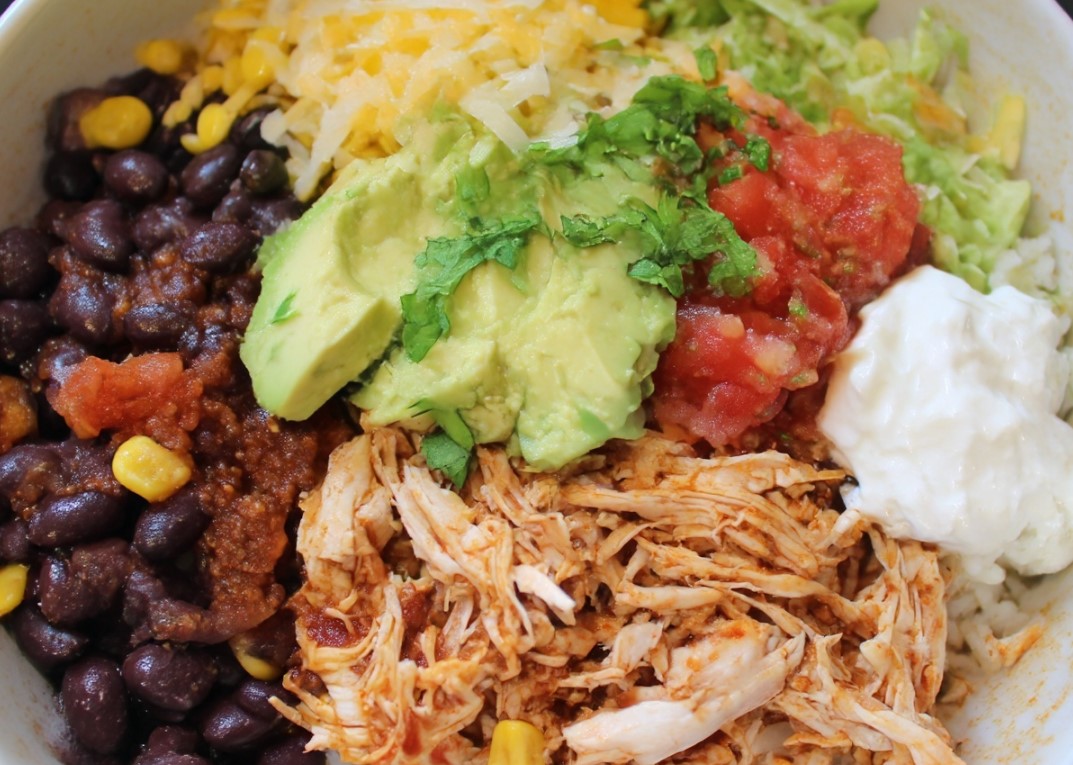 Slow Cooker (Crockpot) Chicken Burrito Bowl