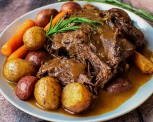 Slow Cooker Pot Roast with Gravy