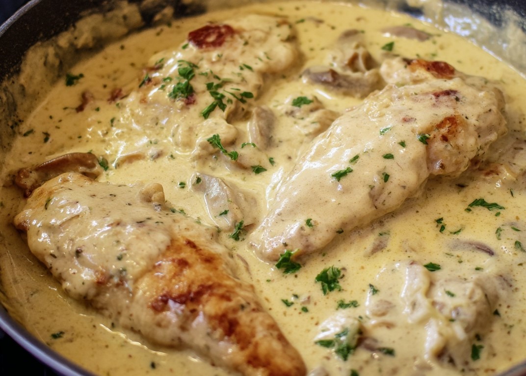 Slow Cooker Creamy Garlic Chicken