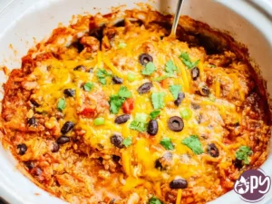 Slow cooker enchilada casserole recipe