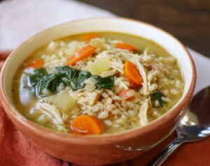 Slow Cooker Turkey Rice Soup