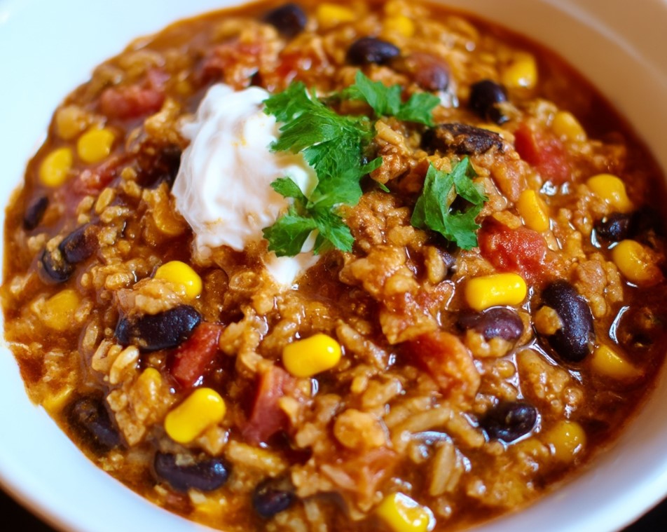 Crock Pot Taco Rice Soup