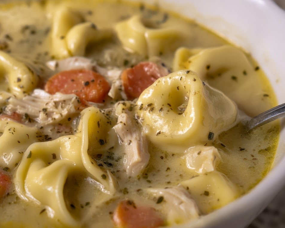 Slow Cooker Chicken Tortellini Soup